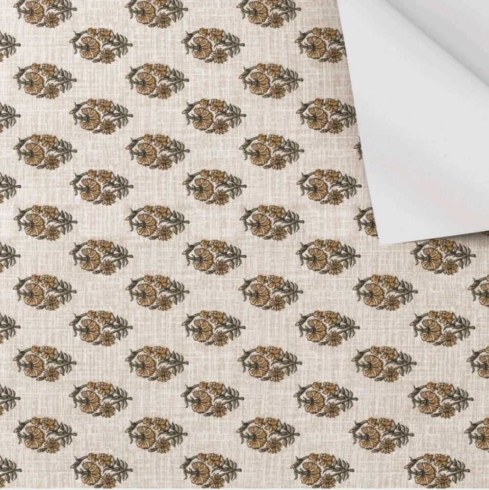 Threshold - Floral Stamp Wheat Wallpaper